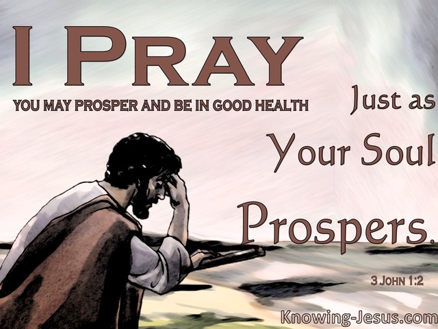 3 John 1:2 May You Prosper And Be In Good Health (brown)